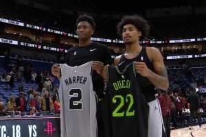 【菜鸟】奎因33分10板10助4帽惊为天人 高级货哈珀22分6助+准绝杀