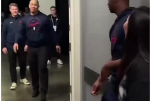 状元这投射水平如何？弗拉格赛前三分远投训练10投9中！